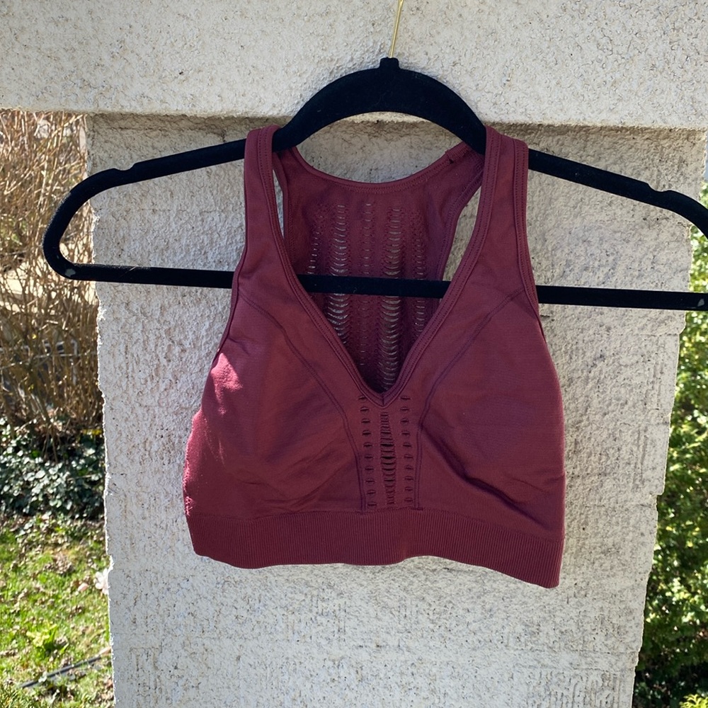 Tefron Burgundy Sports Bra Size Extra Small NWOT